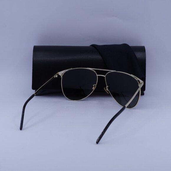 Saint Laurent SL279 005 Aviator Sunglasses - Gold/Grey - Picture 2 of 9